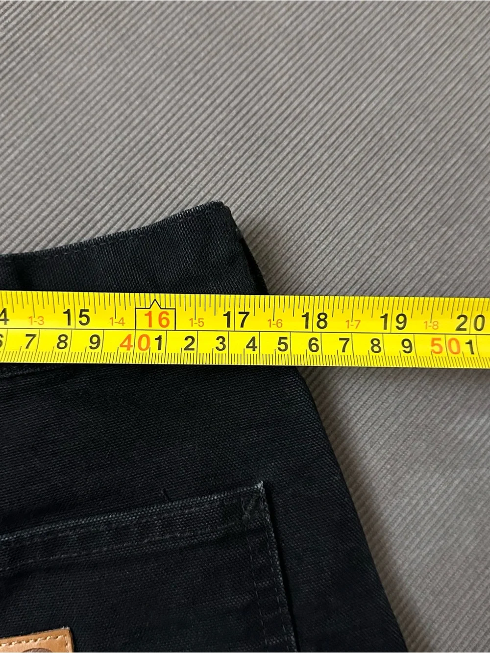 Carhartt B111 BLK Flannel Lined Losse Fit Carpenter Pants Men's 35x32 Distressed
